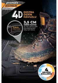 Resim Promats Havuzlu Oto Paspas 4d Maximum Gri 