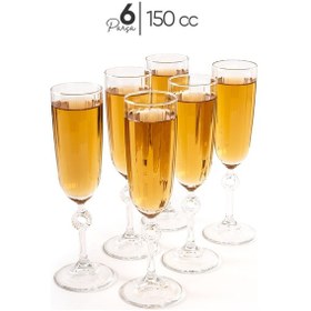 Resim Mest Emora 6 Adet Ayaklı Sade Kahve Yanı Su Bardağı Takımı - 150 Cc Şıklık Ve Zarafet Sade 