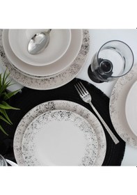 Resim Spot 48 Parça Yemek Takımı Siyah 