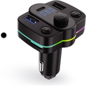 Resim Genel Markalar AFT-11 Rgb Type-C Fm Transmitter Müzik Oynatıcı Kablosuz Bağlantı - Araç Şarjı 