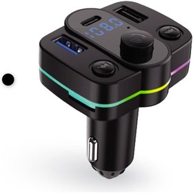 Resim ACL AFT-11 Rgb Type-C Fm Transmitter Müzik Oynatıcı Kablosuz Bağlantı - Araç Şarjı 