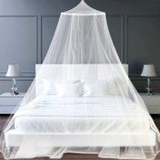 Resim Çift Kişilik Yatak Sivrisinek Ağı - 250x1050x60cm / 250x900x60cm %100 Mikrofiber Tül, Kolay Kurulum Elektrik Gerektirmez, İç/Dış Mekan Kullanımı için Yatak Odası, Kamp, Seyahat - Beyaz, Sivrisinek Kovucu 