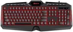 Resim UnDePlus RGB Işıklı Oyuncu Klavyesi Xtrike Me KB-509 Siyah 