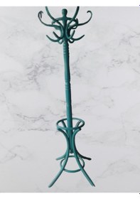 Resim Bengimobilya Askılık Bambu El Yapım Parlak Turkuaz Lake Boya Demonte Sağlam Ş Diğer 