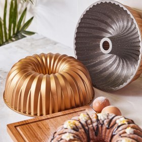 Resim Emsan Griss Hardstone Döküm Kek Kalıbı Gold 24 cm 