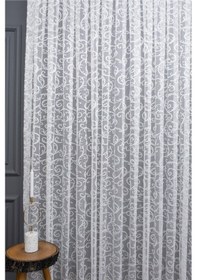 Resim Caserta Home Dsn23 Sarmaşık Şal Desen Kdk Örme Tül Perde 