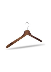 Resim Nyn Ahşap Askı Elbise Gömlek Askısı Ceviz Renk 100 Adet 