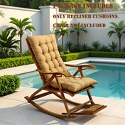 Resim 1 adet Bohem Tarzı Yüksek Sırt Rekliner Yastık - Polyester Koltuk ve Sırt Yastığı, İç/Dış Mekan Kullanımı İçin, Patio Koltuğu ve Güneş Şezlongu İçin Mükemmel, Sadece Elde Yıkama, Dış Mekan Mobilyaları İçin Patio Yastıkları, Patio Oturma, Zarif Oturma Seçeneği, Dayanıklı Oturma 