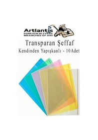 Resim Hazır Defter Kaplığı Şeffaf Buzlu Sarı A4 10 Adet 1 Paket Cırtlı Ayarlanabilir Kendinde Yapışkanlı Kaplık Okul Sınıf Sarı 