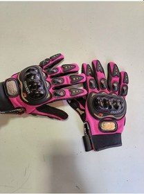 Resim Korumalı Motosiklet Eldiveni Tse En 13594 Etiketli Yeni Yönetmeliğe Uygun Pembe M 