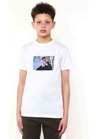 Resim Tshirthane K-Pop Sf9 Rowoon Baskılı Unisex Çocuk Beyaz T-Shirt 