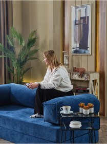 Resim Huga Mobilya Petite 80x160 Kanepe Oyun, Tv, Sinema Koltuğu- Yatak Olabilen Fitilli Kadife Yıkanır Silinir 