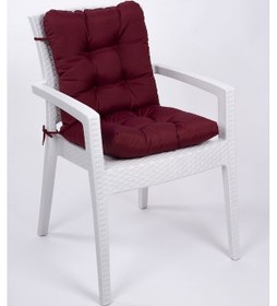 Resim Altınpamuk Neva Pofidik Arkalıklı Özel Dikiş Sandalye Minderi Bordo 