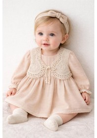Resim Andywawa Wondress Kız Bebek Elbise - Wondress - Ecru - 24-ay - W2046-ecru-24-ay ekru 