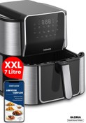 Resim GoldMaster Gloria 7 Litre İnox Geniş Hazneli XXL Dokunmatik 8 Ön Ayarlı Airfryer Sıcak Hava Fritözü GM8405 