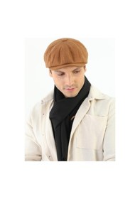 Resim Eleven Markets Kışlık 8 Parca Kaşmir Düz Renk Peaky Blinders Model Erkek Kasket London Şapka Taba Taba 