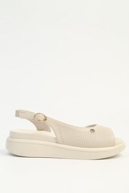 Resim Pierre Cardin Krem Kadın Sandalet PC-7801 