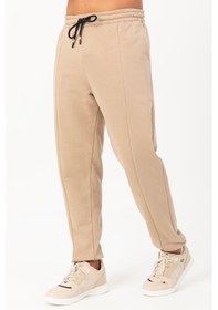 Resim Maraton Sportswear Oversize Erkek Lastik Paça Basic Açık Vizon Eşofman Altı 22384 Açık Vizon 