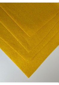 Resim Sarı Renk Metrelik Ince Keçe Kumaş Keçe 1 Mm Aktivite Keçesi Renkli Keçe 1 Metre 100 Cm X 100 Cm 