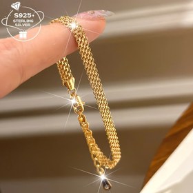 Resim Kadınlar için şık 925 Gümüş Ayarlanabilir Bilezik - Günlük Kullanım, Hediyeler ve Özel Günler için Mükemmel, Düğünler, Müzik Partileri ve İş Gideri için İdeal, Günlük Aksesuar|Şık Bilezik|Ayarlanabilir Kapanış 