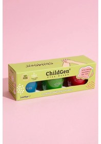 Resim Oyun Hamuru Kavanoz - 3'lü Set Kırmızı, Mavi, Yeşil Karışık 