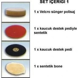 Resim TeknoKapsül N 33995 Polisaj Seti 125 mm 9 Parça 