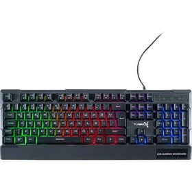 Resim Paddock TR-K115 USB Gaming Standart Rainbow Aydınlatma Siyah Q Kablolu Klavye 