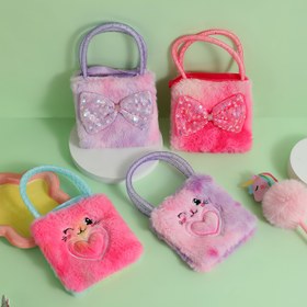 Resim Sevimli Peluş Tavşan Çapraz Vücut Çantası - Hafif, Fermuarlı Omuz Çantası, Şekilli Çelenk, Pastel Renkler, Paskalya, Partiler ve Dış Mekanlar için Mükemmel, Tavşan Aksesuarları, Parti Aksesuarı, Oyuncak Tasarımı, Süslemeli Takımlar 
