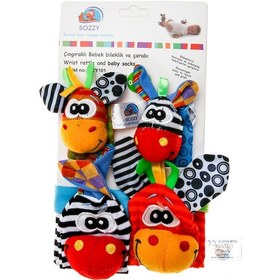 Resim Sozzy Toys Çıngıraklı Bebek Bileklik Ve Çorabı Çok Renkli 