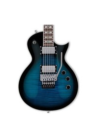 Resim Esp Ltd Las1frfmblkaqsb Alex Skolnick Signature As-1fr Black Aqua Sunburst Elektro Gitar Alevli Kapak Floyd Rose Köprü 