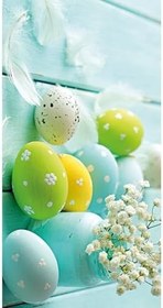 Resim denizlicotton Plaj havlusu, 80 x 150 cm Baskılı Havlu, Deniz Havlusu, Şezlong Havlusu Yumurtalar-75 x 150 