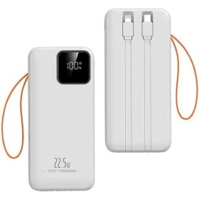 Resim Sunix 30.000 Mah 22,5W Kendinden Kablolu Taşınabilir Powerbank Beyaz Pb-60 