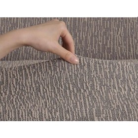 Resim Altın Kelebek Jakarlı Streç Kaplama Maxi Çekyat Koltuk Örtüsü 3+3 -kahverengi kahve 