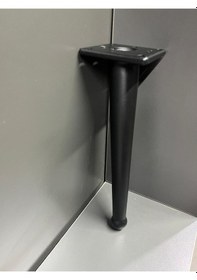 Resim Bone Metal Ayak 20cm Mat Siyah Kanepe Koltuk Dolap Sehpa Puf Tv Ünite Modern Mobilya Ayağı 