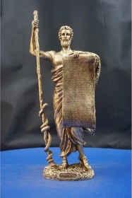 Resim Hipokrat Heykel Biblo Büyük Boy Hipokrat Heykeli, Doktor Ofis Hastane Dekoratif Aksesuar 33 Cm Altın 
