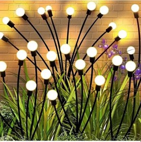 Resim Top Led Güneş Enerjili Bahçe Aydınlatma Solar Bahçe Süsü 2 Mod 8 Top Gün Işığı 