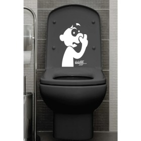 Resim Komik Uff Koku Dekoratif Klozet Banyo Sticker 