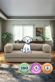 Resim Mobidu Shift 3’lü Aktivite Koltuk – Yatak Olabilen Modüler Kanepe – Fitilli Kadife - Bej 