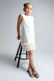 Resim mnpc Kız Çocuk Platin Topuklu Simli Abiye Ayakkabı 