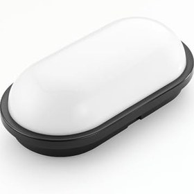 Resim Aydos 15W Siyah IP65 Oval LED Tavan ve Duvar Lambası | 1500 Lümen Beyaz Işık | Su ve Toz Geçirmez Banyo Bahçe Balkon Aydınlatma Armatürü 220V 