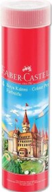 Resim Faber-Castell Kuru Boya Kalemi, Kırmızı Metal Tüp Kutu, 24 Renk, Tam Boy, Kalemtıraş Hediyeli, Yumuşak Mineli, Kırılmaya Dayanıklı Uçlar, Kolay Açılır 
