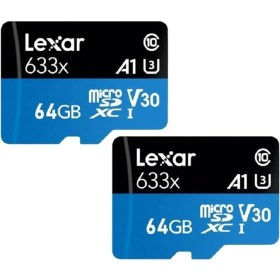 Resim Lexar 64GB 633X 100MB/S Sd Adaptörlü Microsdxc Hafıza Kartı 