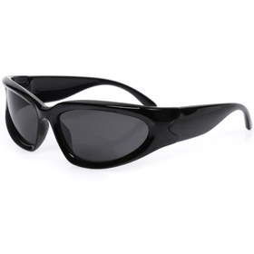 Resim Angel Eyes Siyah Spor Wrap Motosiklet Gözlüğü, Bisiklet UV400 Korumalı Erkek Kadın Motor Gözlüğü 