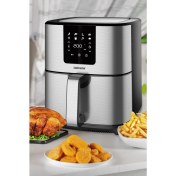 Resim Goldmaster Brenda 7 Litre Inox Geniş Hazneli Xxl Dokunmatik 8 Ön Ayarlı Airfryer Sıcak Hava Fritözü 
