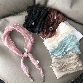 Resim Kadınlar için 1 adet Boho Tarzı El Yapımı Kolye Eşarp - Çok Yönlü Boyun Koruyucu, Nefes Alabilir ve Dekoratif, Düz Renk, Polyester, Tüy Yok, Esnek Olmayan, Partiler için Mükemmel, Kadınlar için Şal 