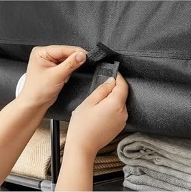 Resim Bez Dolap Geniş Hacimli 14 Raflı Dolap Chery Gardırop Siyah 