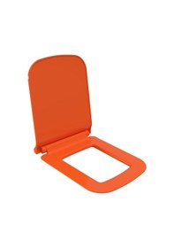 Resim Bocchi Tutti Slim Klozet Kapağı Yavaş Kapanır Turuncu A0332-012 Beyaz 