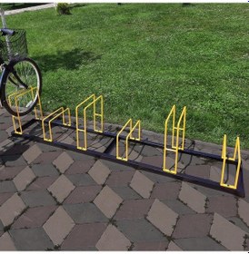 Resim İlgi Trafik Bisiklet Park Yeri Bisiklet Park Alanı 6'lı Sarı - Siyah 