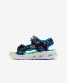 Resim Skechers Sola Glow Sandal - Aquatastic Büyük Erkek Çocuk Siyah Işıklı Sandalet 401672l Bblm Siyah 