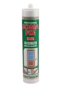 Resim Somafıx 125 Akrilik Silikonize Mastik Bej 310ml 500gr Bej 